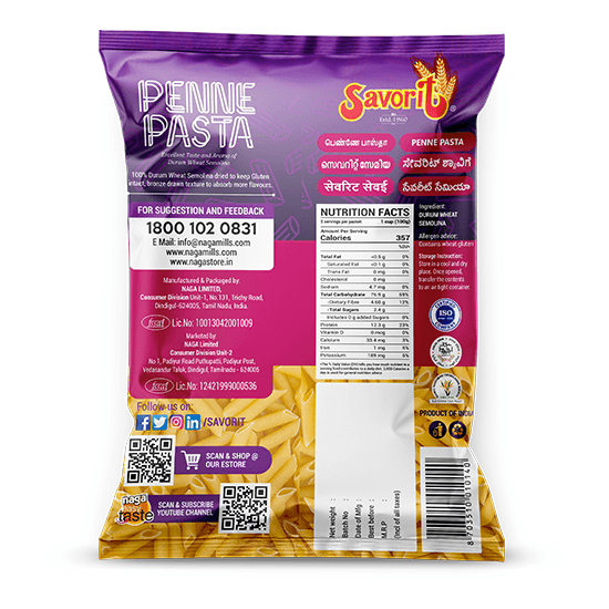 Savorit Durum Wheat Pasta 500g (Penne) - product media