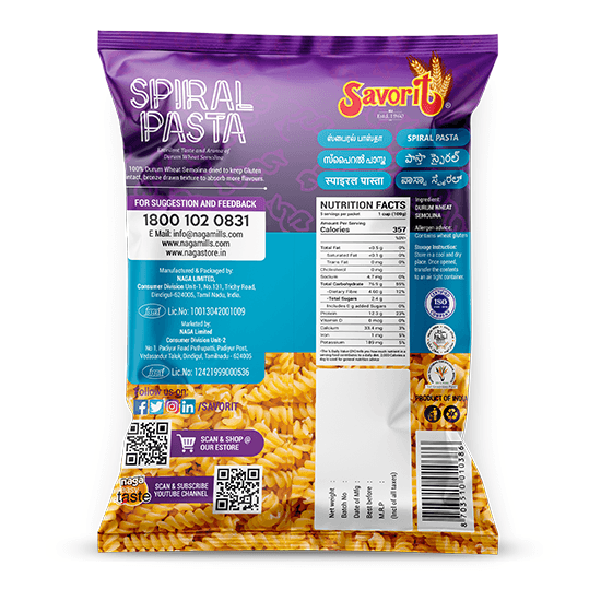 Savorit Durum Wheat Pasta 500g (Spiral) - product media