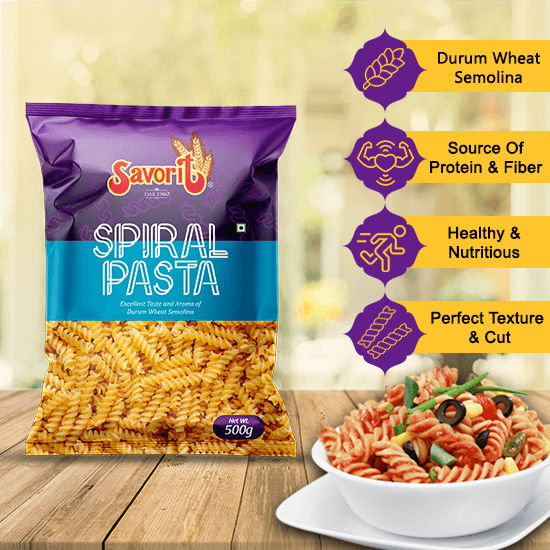 Savorit Durum Wheat Pasta 500g (Spiral) - product media